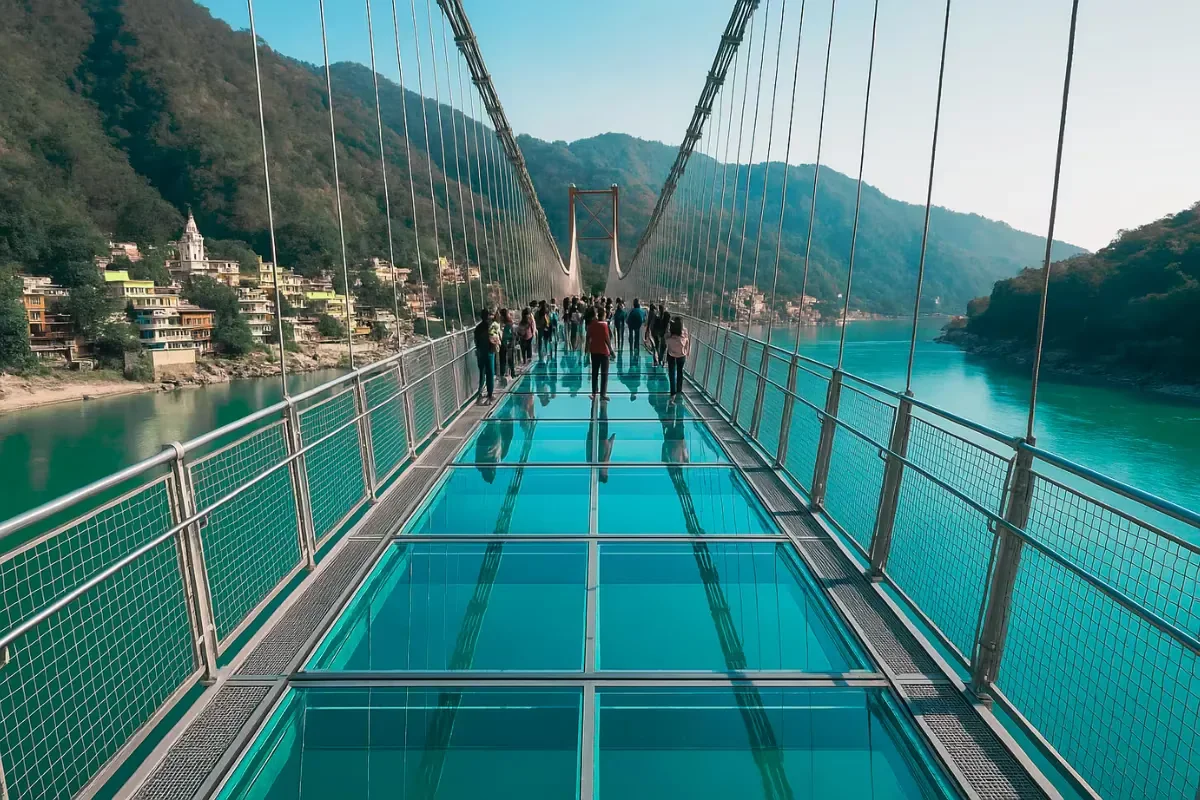 Rishikesh landscape and Earth Roots Ayurveda